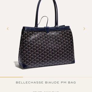 Goyard Bellechasse Biaude PM Tote - Navy and Black-